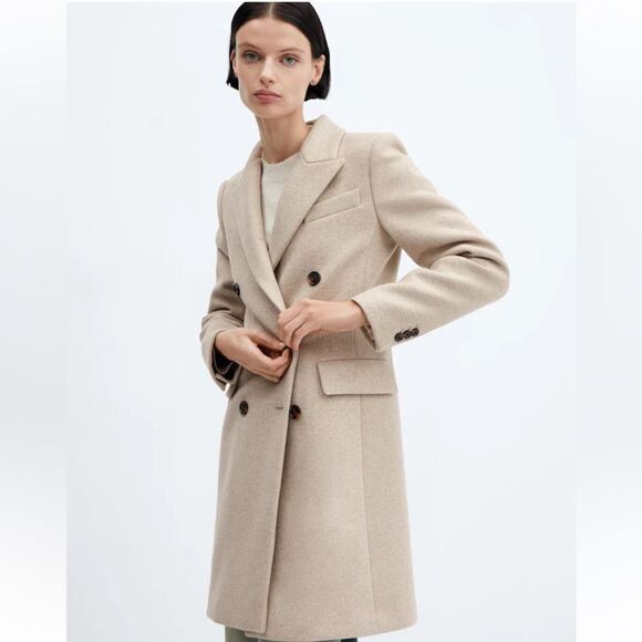Mango Double breasted coat - Picture 1 of 4